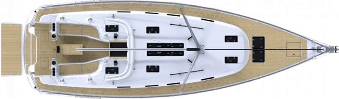 Floor plan for the upper deck.
