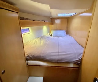 Comfortable beds on Sailing Yacht Curlew Escape, available for private yacht charters on Moreton Bay, Brisbane.